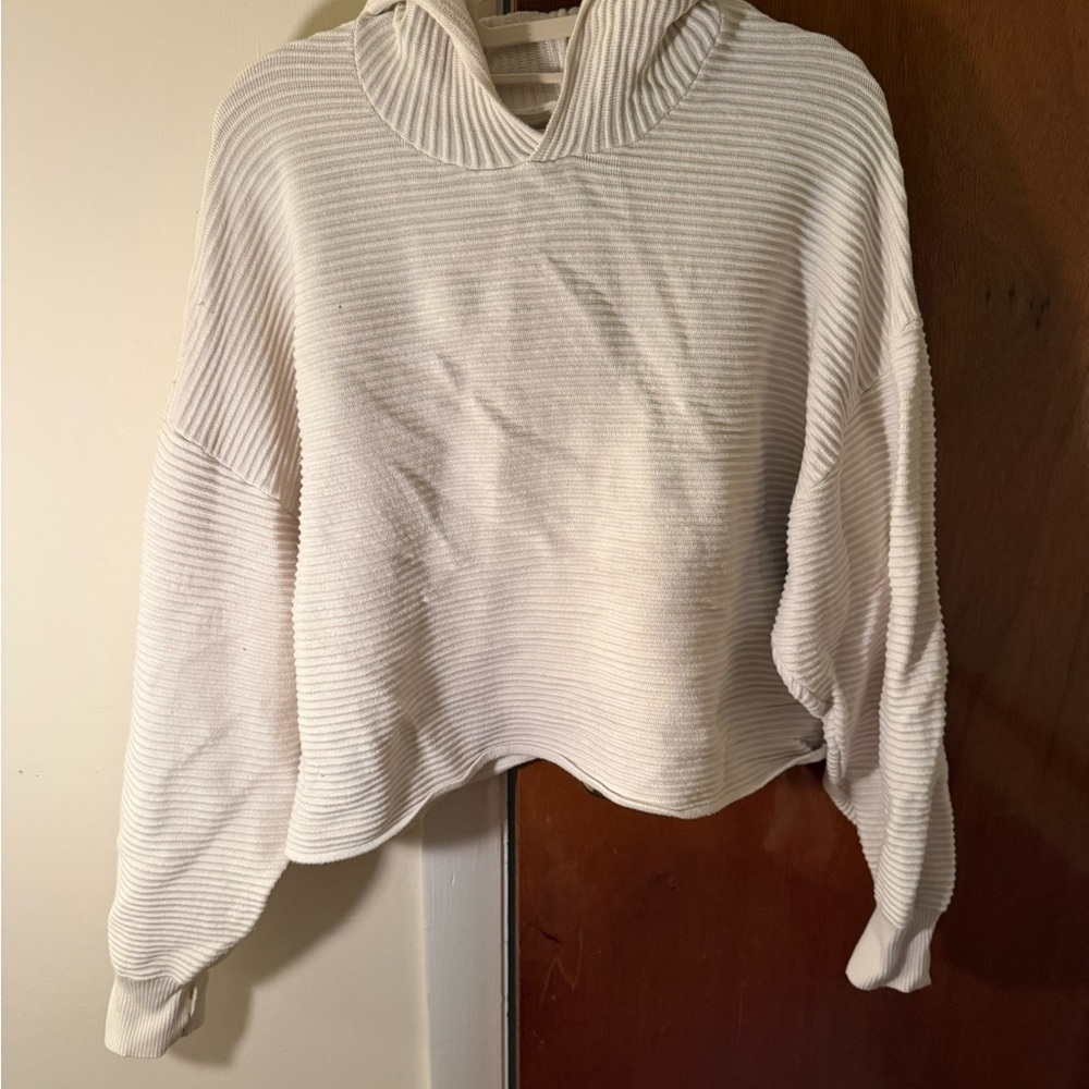Aerie Cream Hooded Sweater